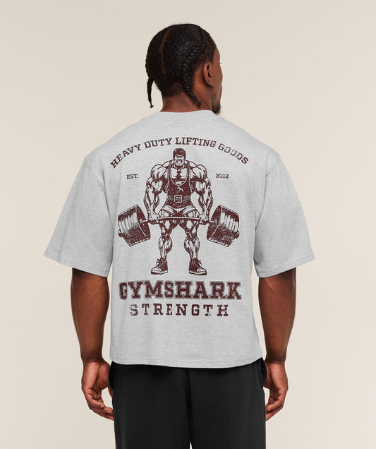 Gymshark Strength T-Shirt - Light Grey Core Marl