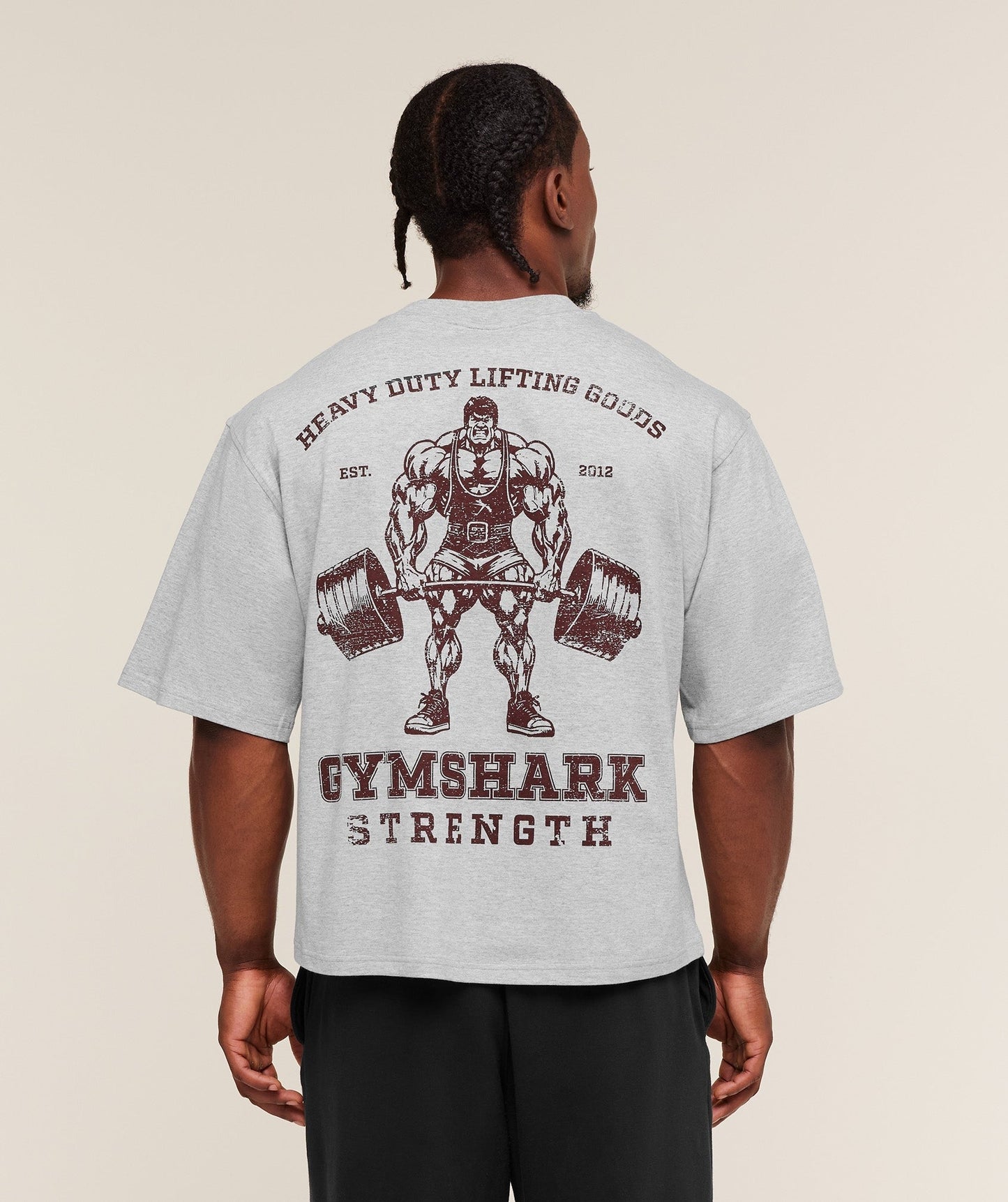 Gymshark Strength T-Shirt - Light Grey Core Marl