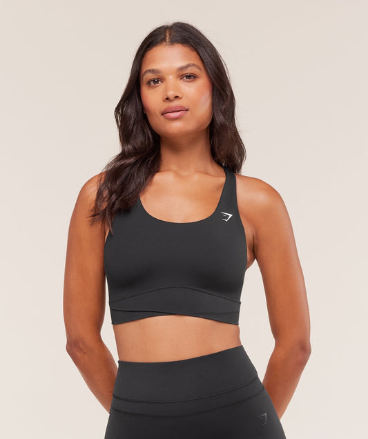Gymshark Cross Over Sports Bra - Black