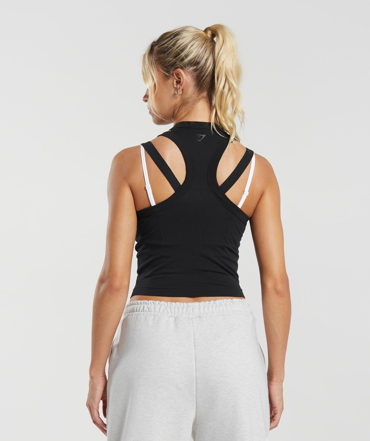 Gymshark Cotton Strappy Midi Tank - Black