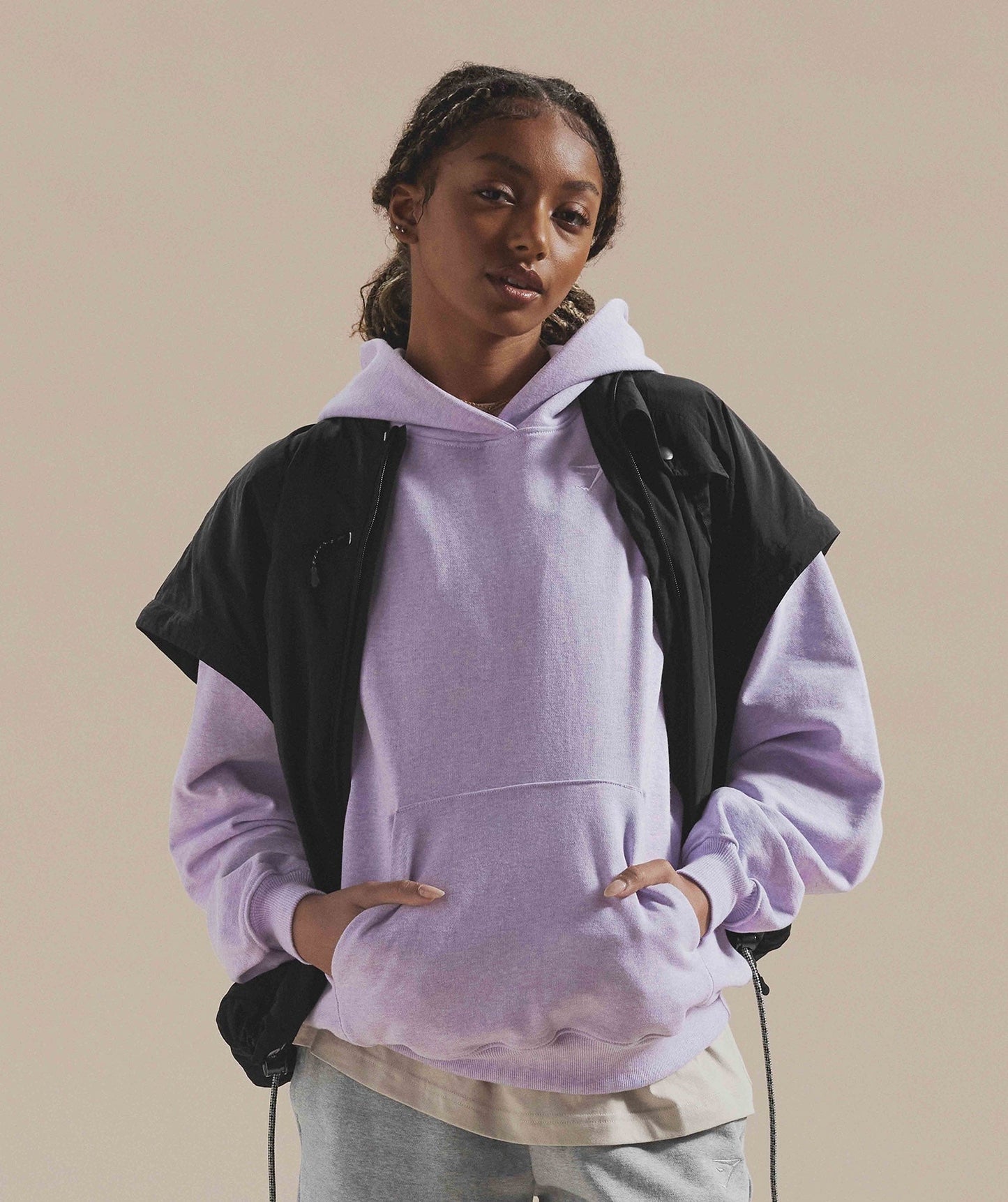 Gymshark Rest Day Sweats Hoodie - Aura Lilac Marl