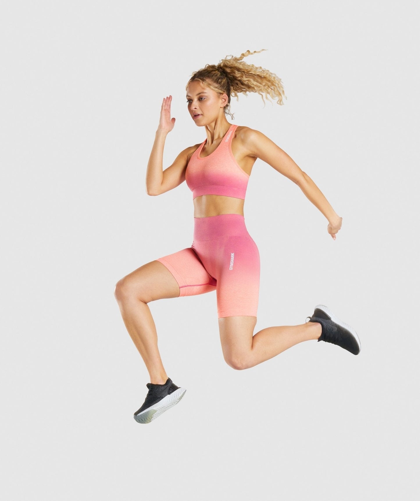 Gymshark Adapt Ombre Seamless Shorts - Orange Marl/Pink