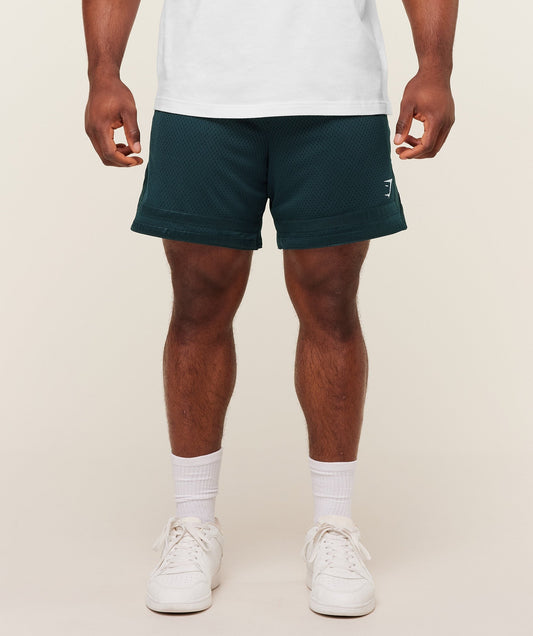 Gymshark Campus Mesh Shorts - Deep Petrol Blue