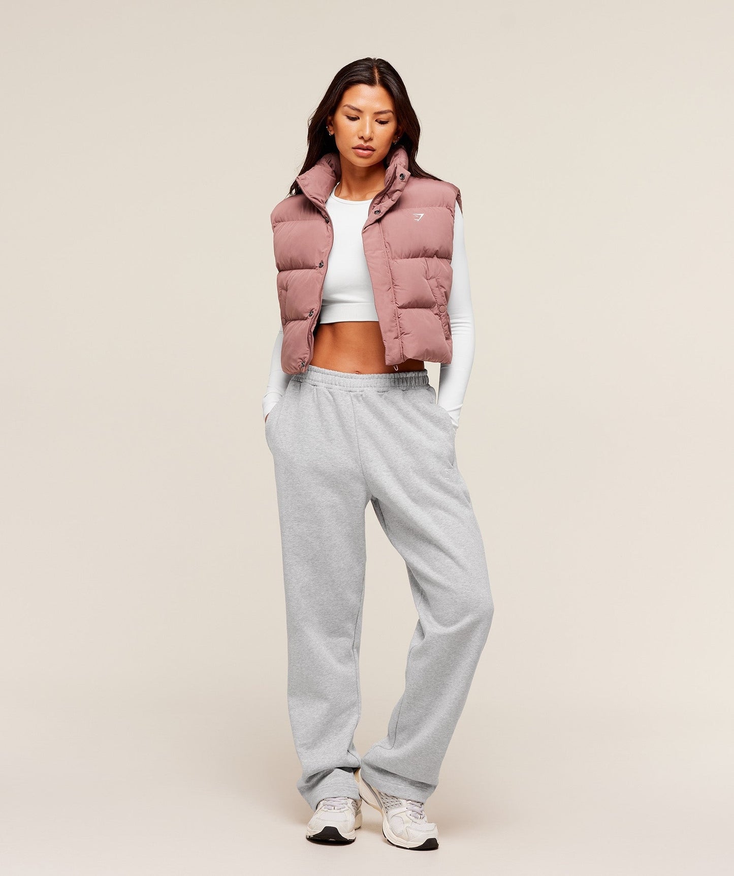 Gymshark Puffer Vest - Brick Brown
