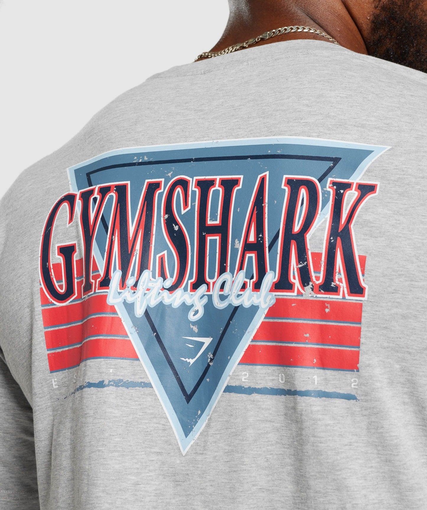 Gymshark Retrowave Crop T-Shirt - Light Grey Core Marl
