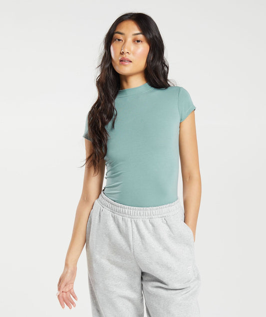 Gymshark Jersey Body Fit T-Shirt - Duck Egg Blue