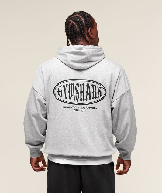 Gymshark Authentic Lifting Apparel Hoodie - Light Grey Core Marl