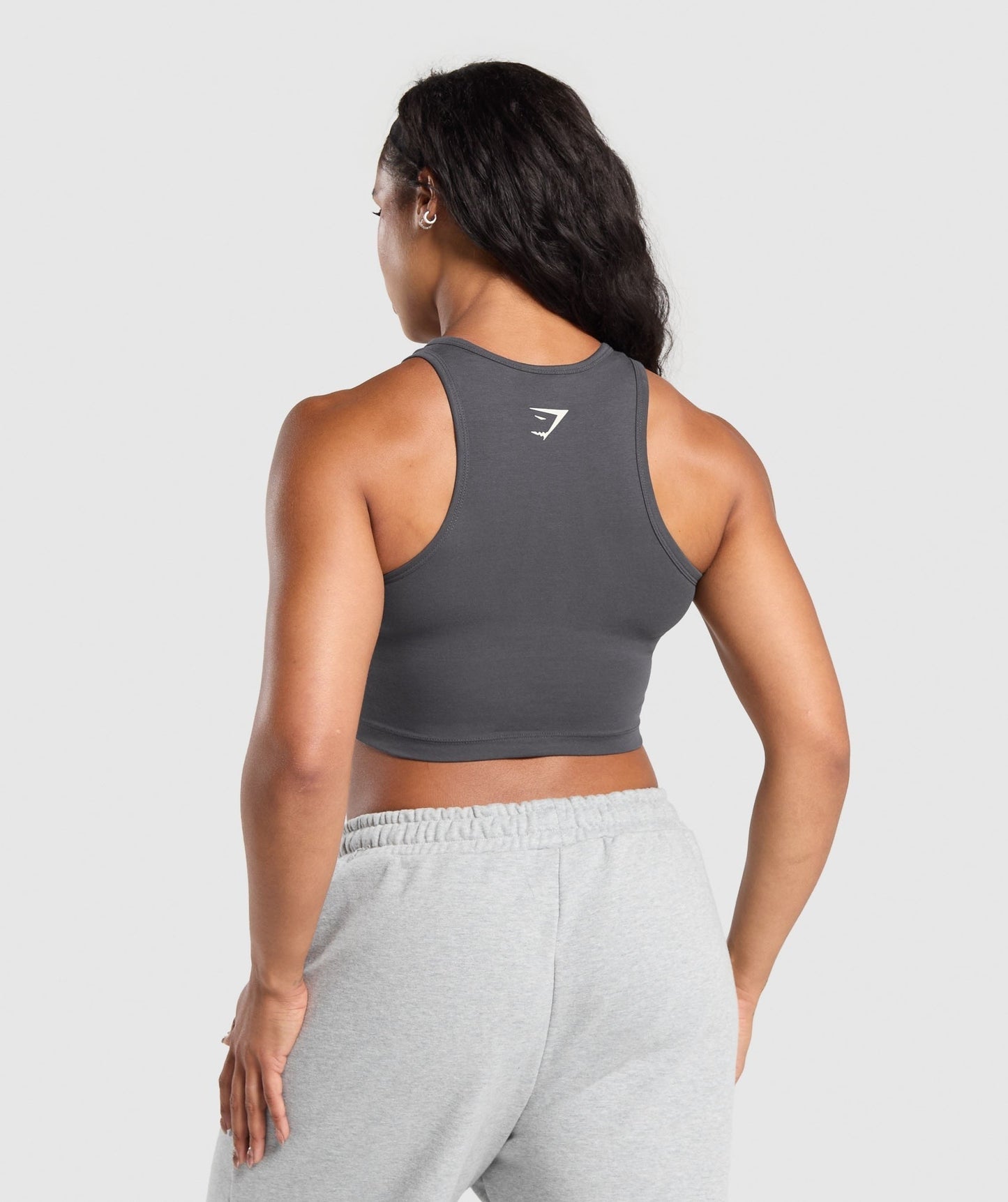 Gymshark Ath Dept Cropped Tank - Asphalt Grey
