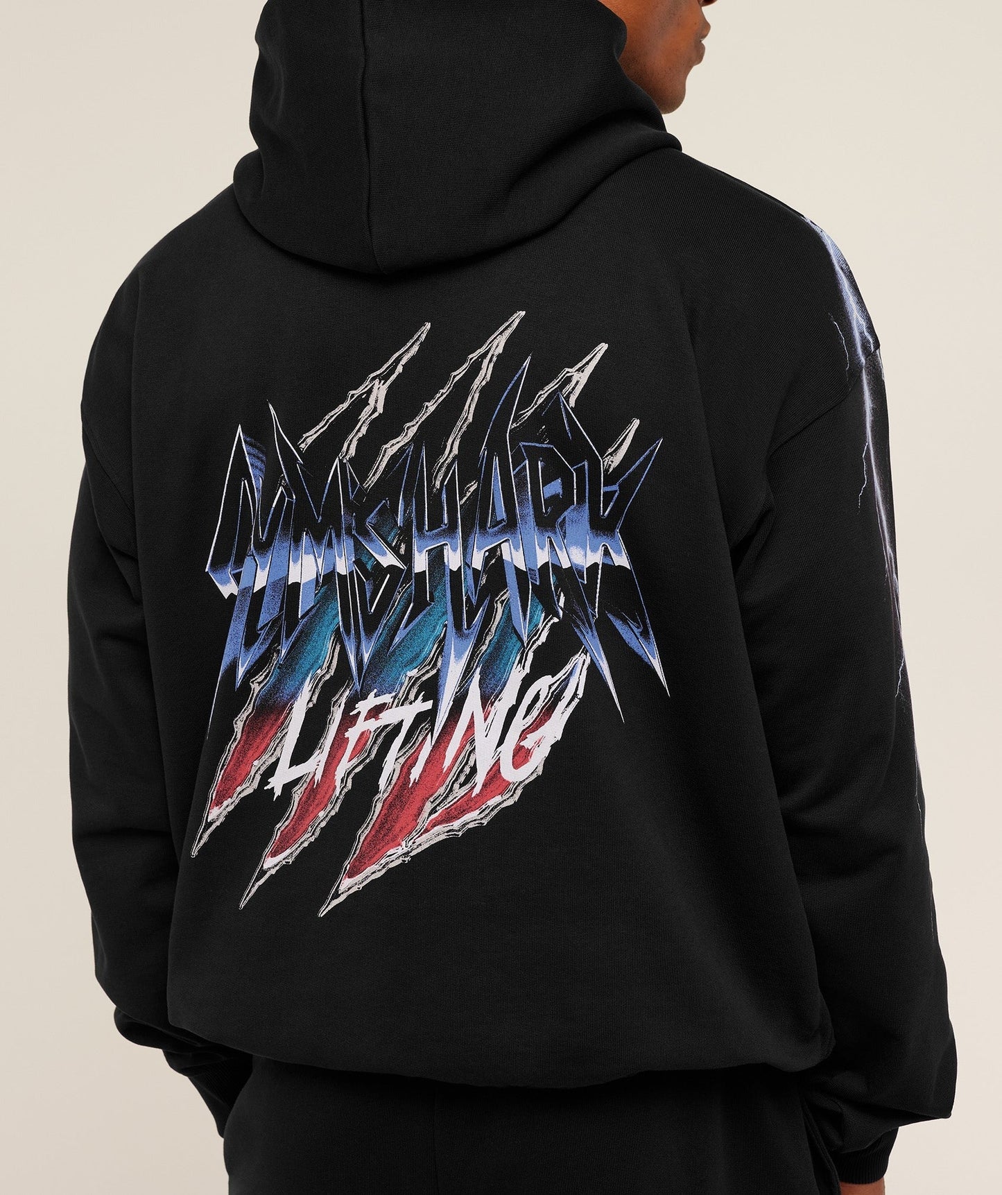 Gymshark Eagle Band Style Graphic Hoodie - GS Black