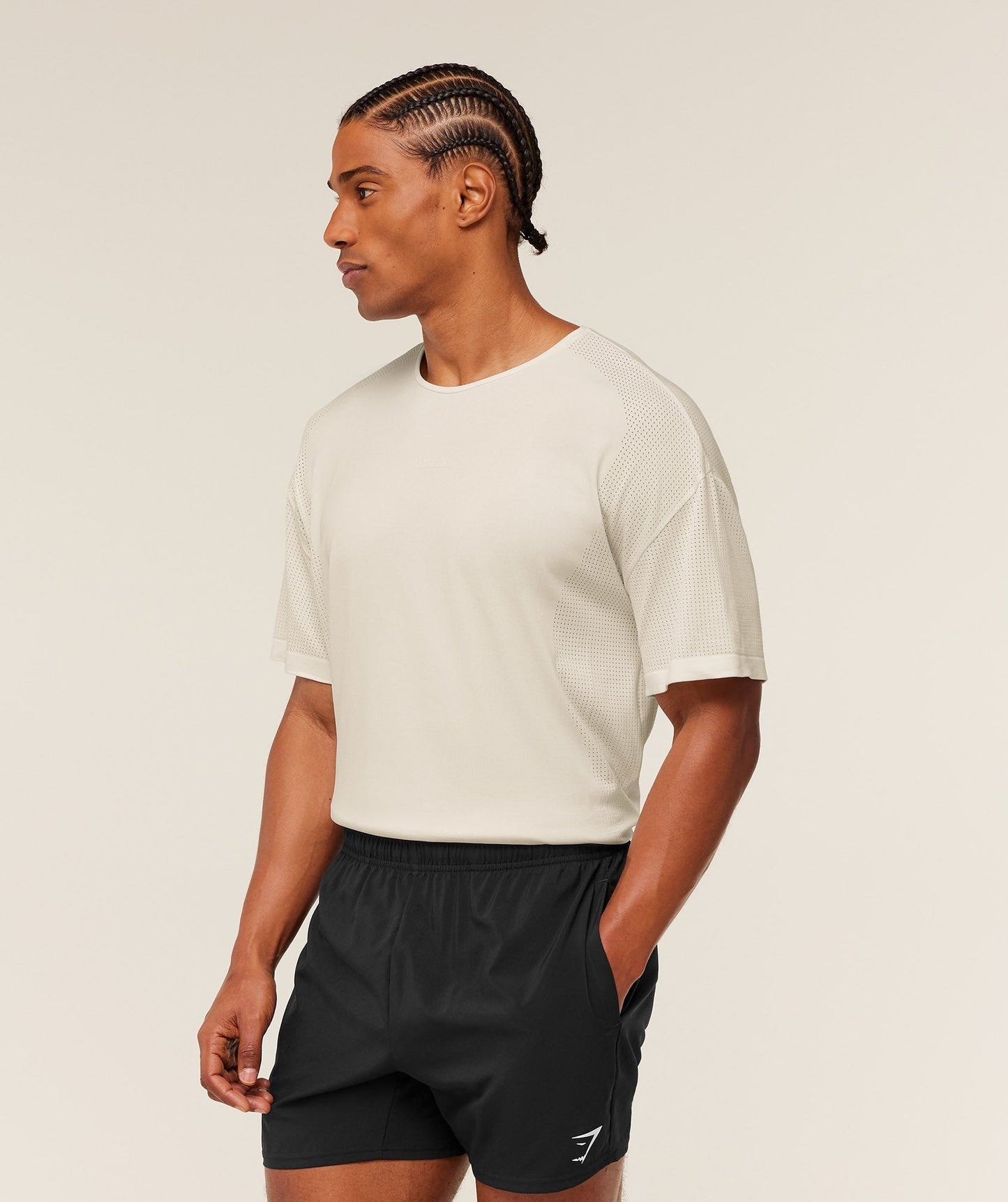 Gymshark Distance Seamless T-Shirt - Soft White / Soft White