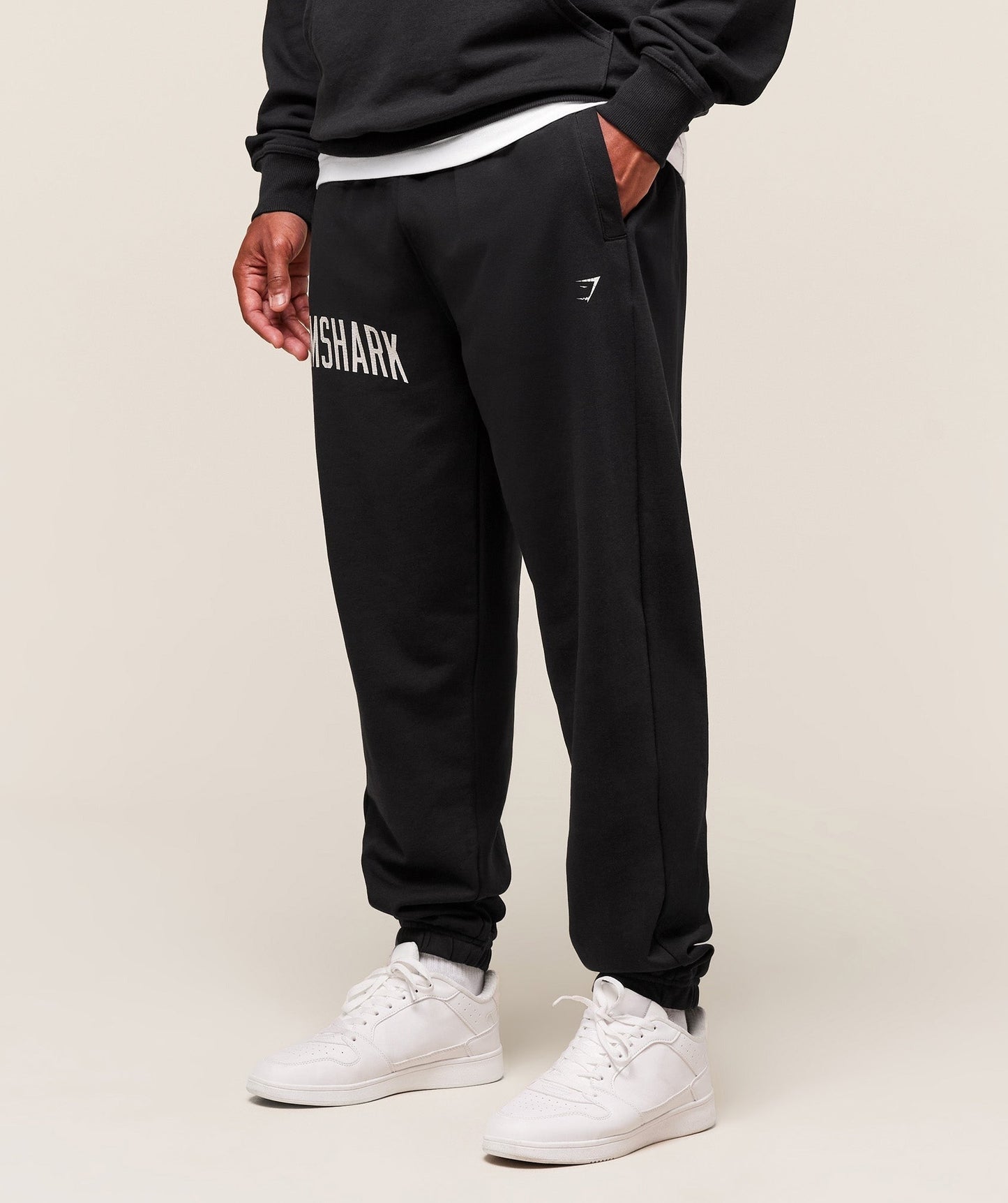 Gymshark Worn Graphic Joggers - Black