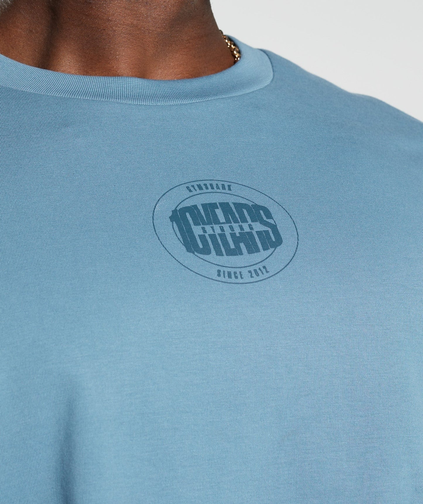 Gymshark GS10 Year Oversized Long Sleeve T-Shirt - Denim Blue