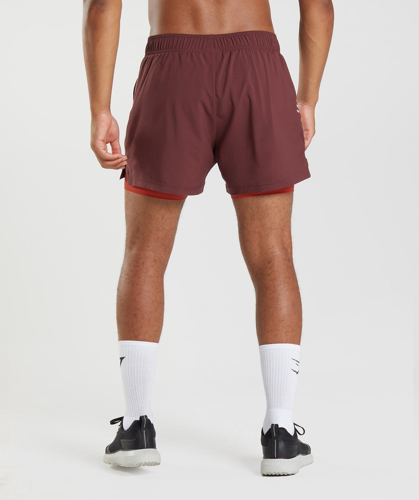 Gymshark Sport 5" 2 In 1 Shorts - Baked Maroon/Salsa Red