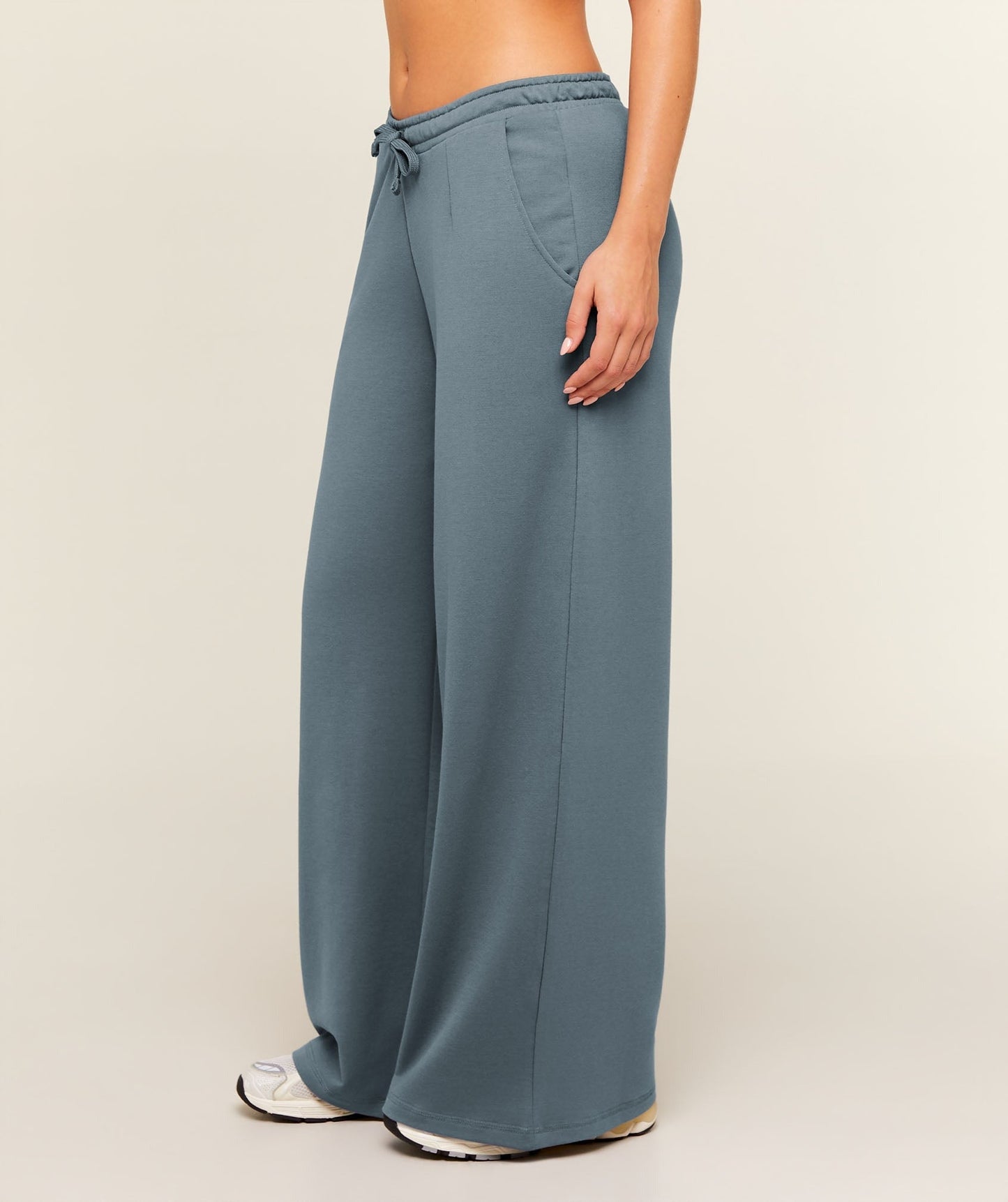 Gymshark Lightweight Wide Leg Pants Regular - Iron Blue