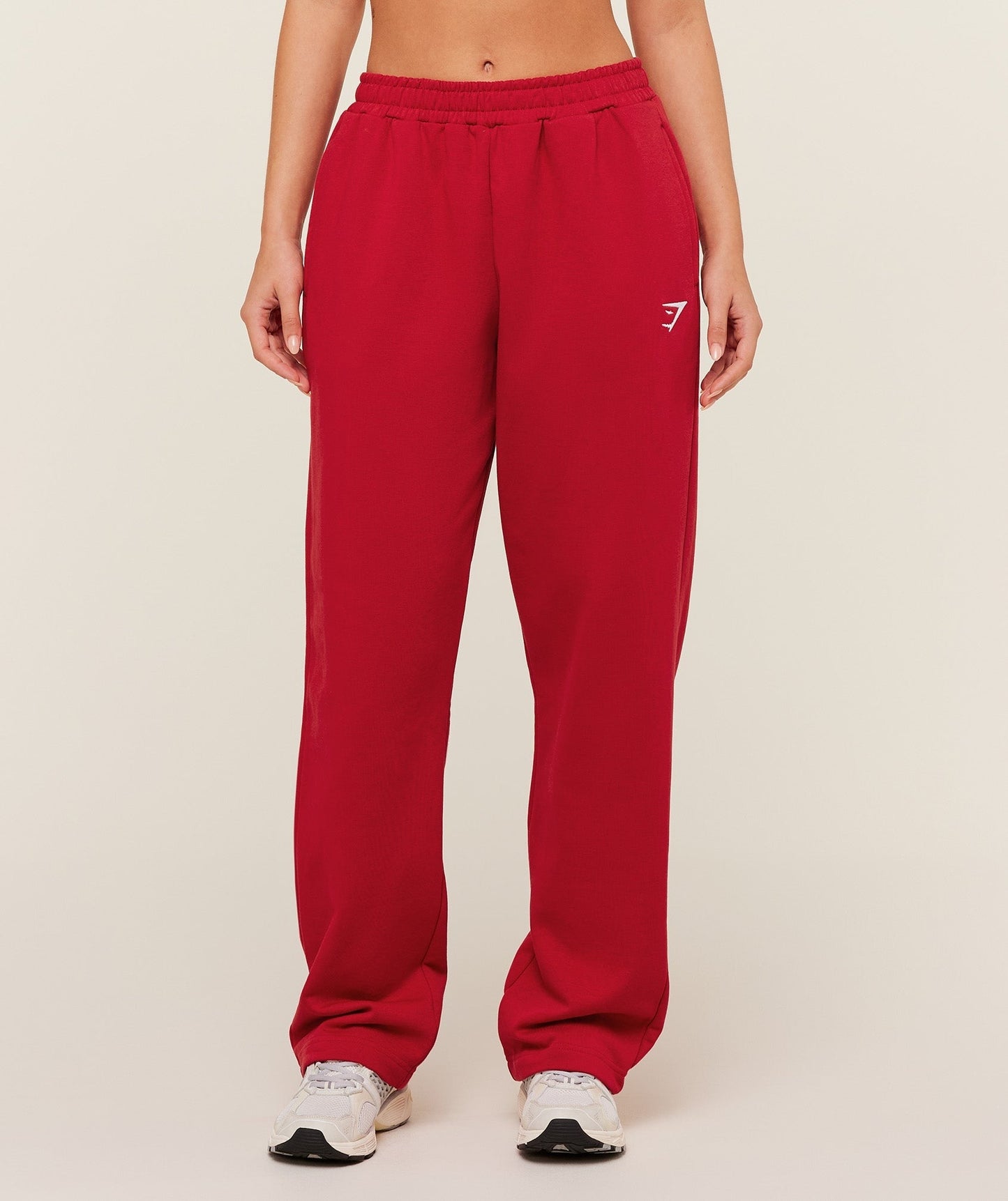 Gymshark Training Fleece Straight Leg Regular Joggers - Carmine Red