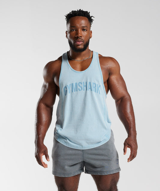 Gymshark Power Washed Stringer - Ozone Blue