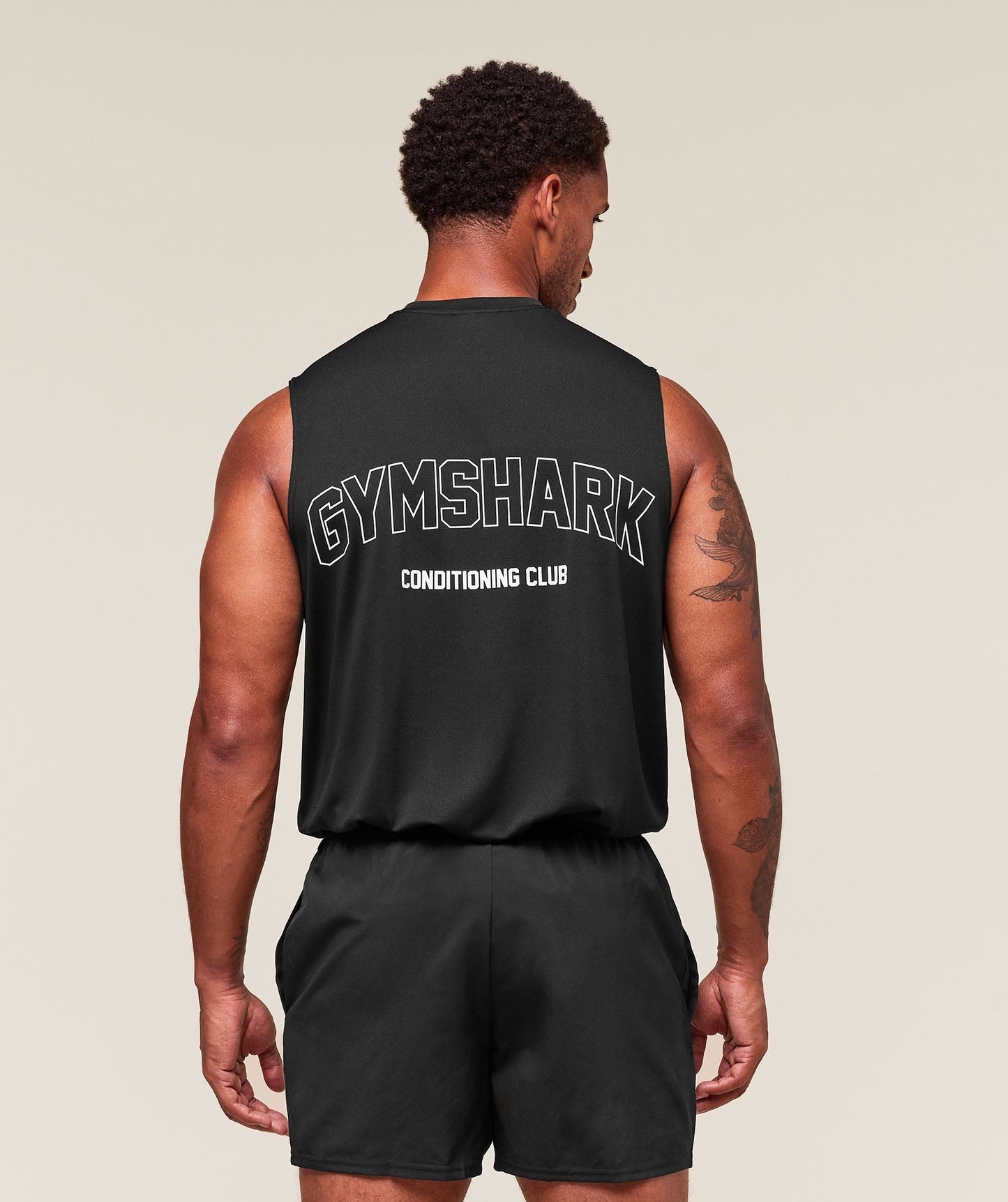 Gymshark Hybrid Athlete Cut Off Tank - Black