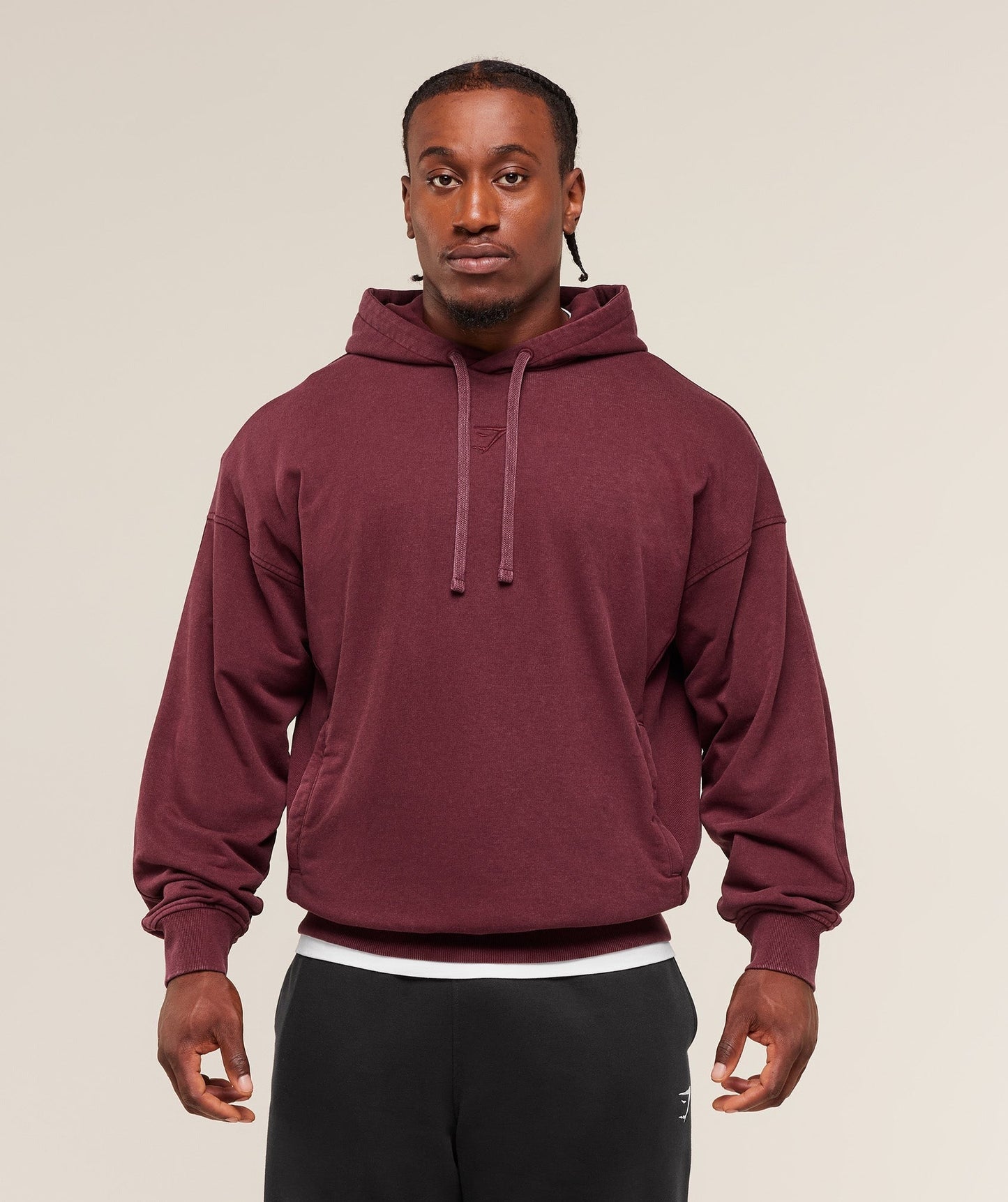 Gymshark Power Washed Hoodie - GS Rich Maroon