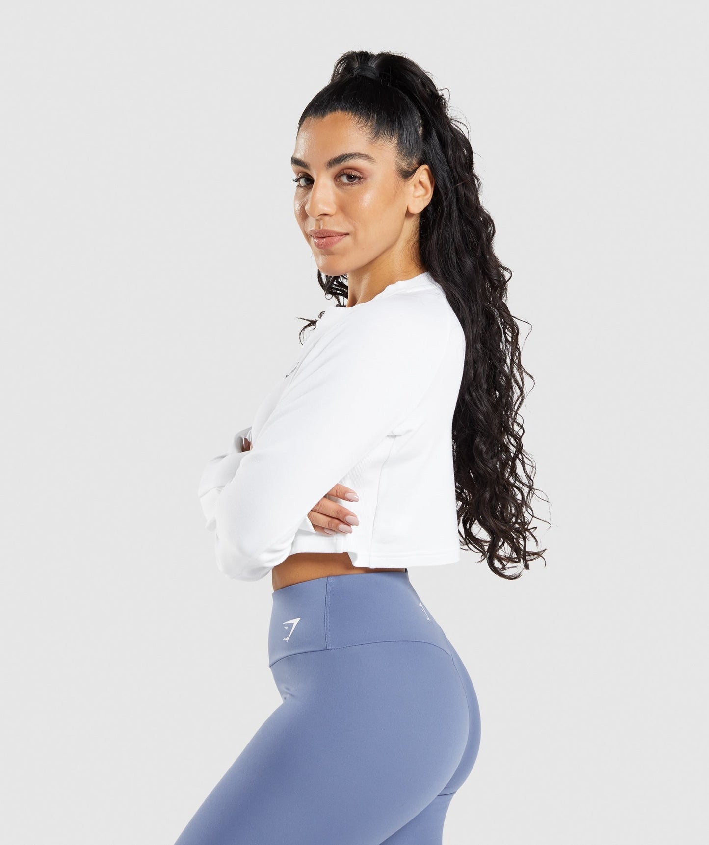 Gymshark Training Cropped Sweater - White
