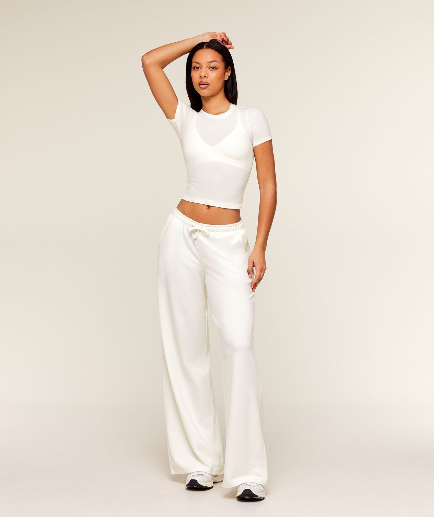 Gymshark Lightweight Wide Leg Pant Tall - Soft White