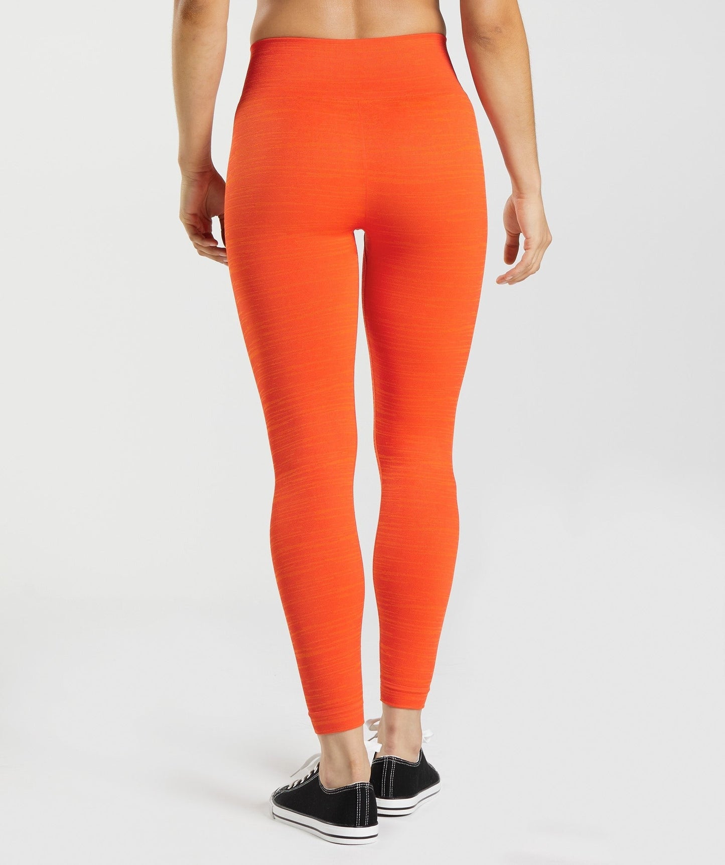 Gymshark Adapt Marl Seamless Leggings - Pepper Red/Zesty Orange