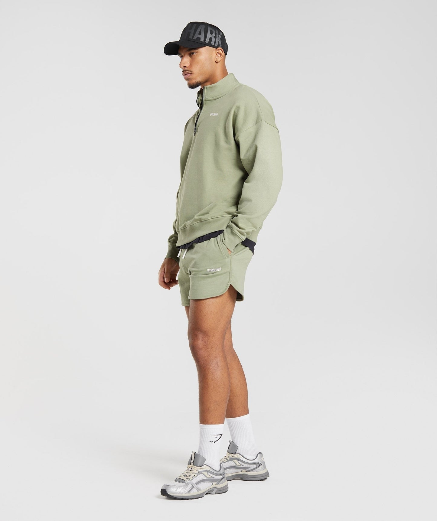 Gymshark Rest Day Sweats 1/4 Zip - Sage Green