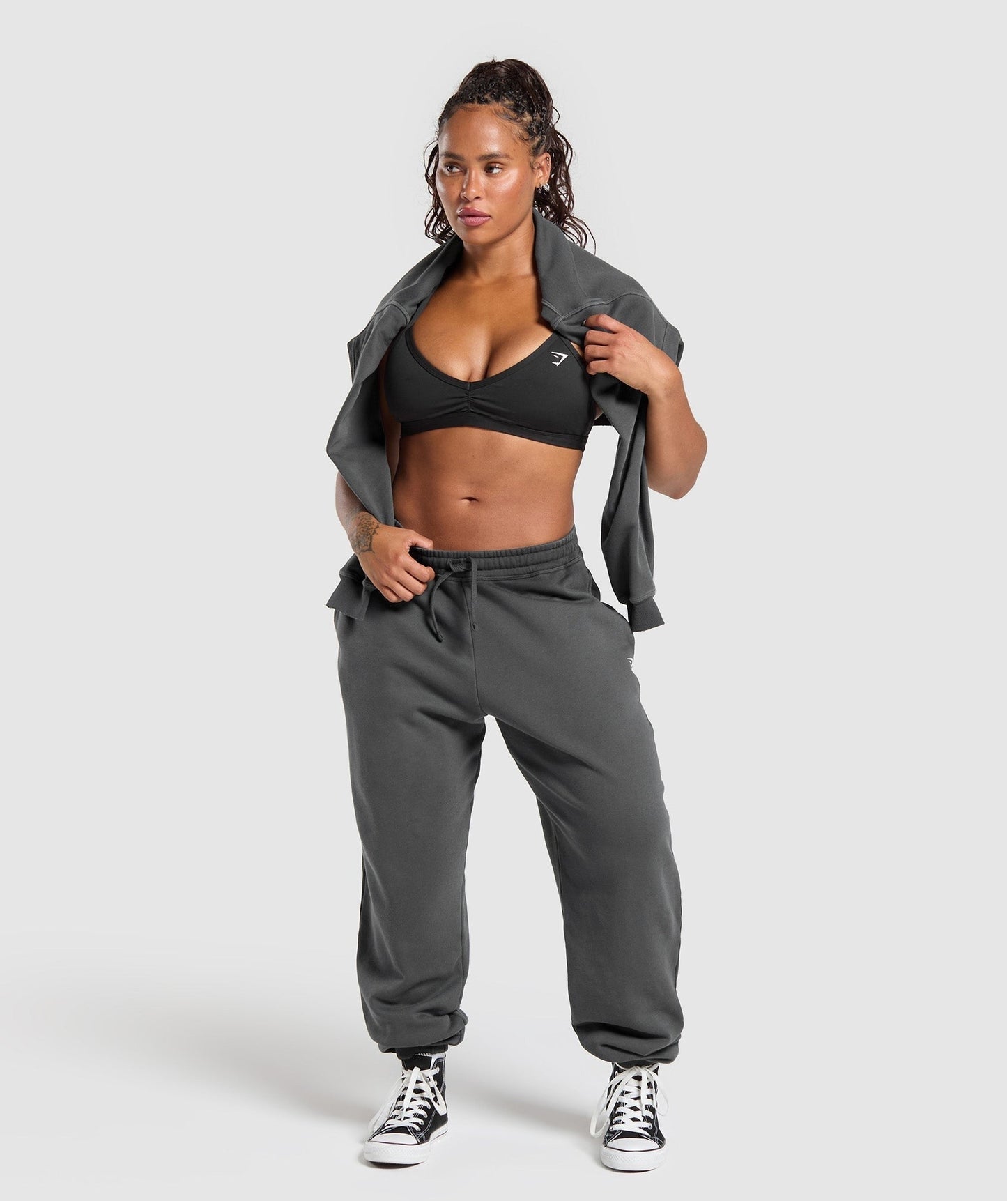 Gymshark Gains Washed Loopback Joggers - Grey