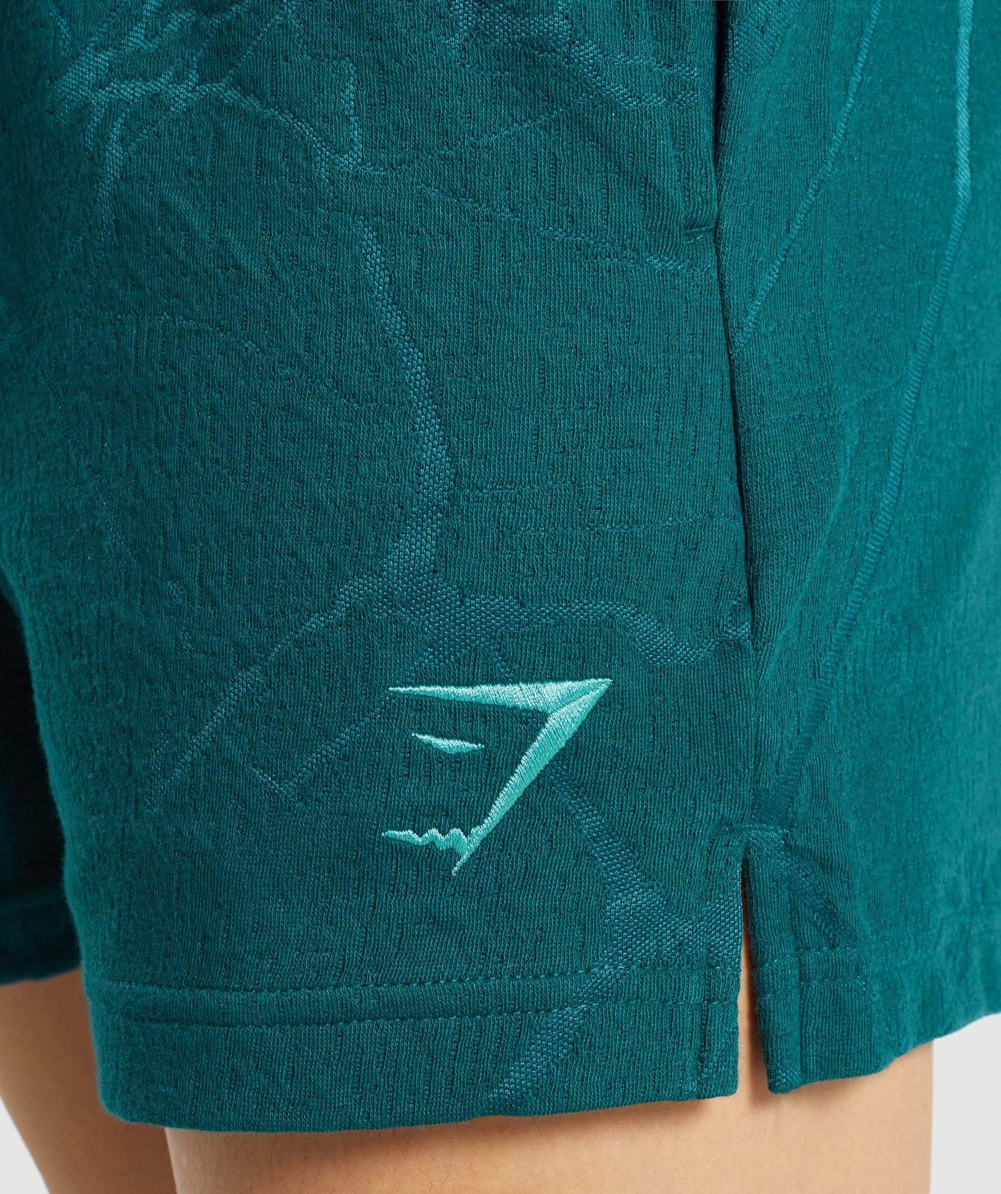 Gymshark Power 5" Shorts - Teal Print