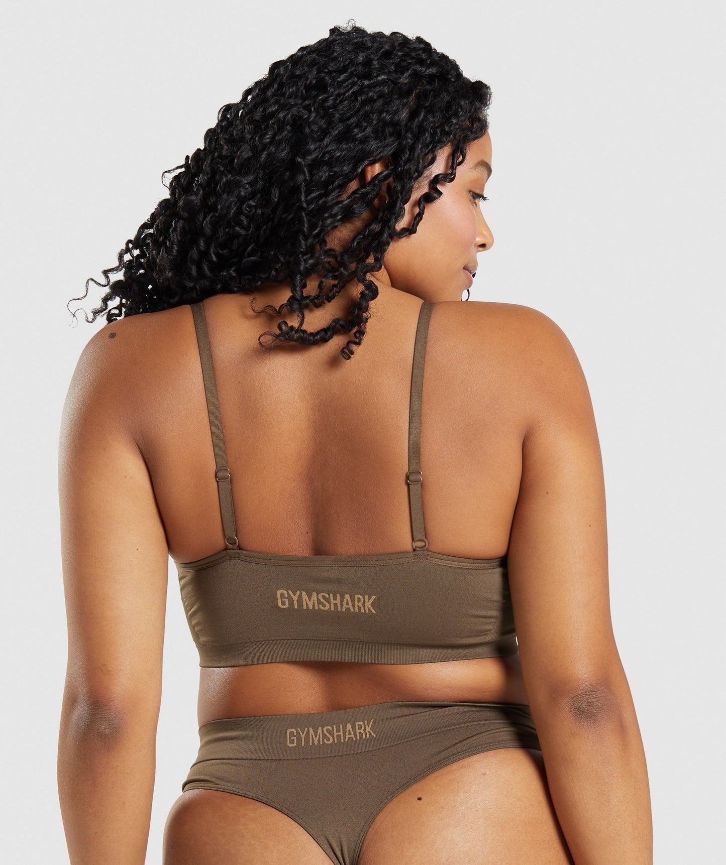 Gymshark Seamless Low Neck Bralette - Walnut Brown