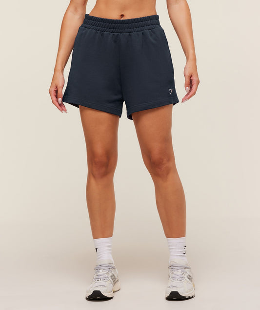 Gymshark Collegiate Graphic Shorts - Heavy Blue