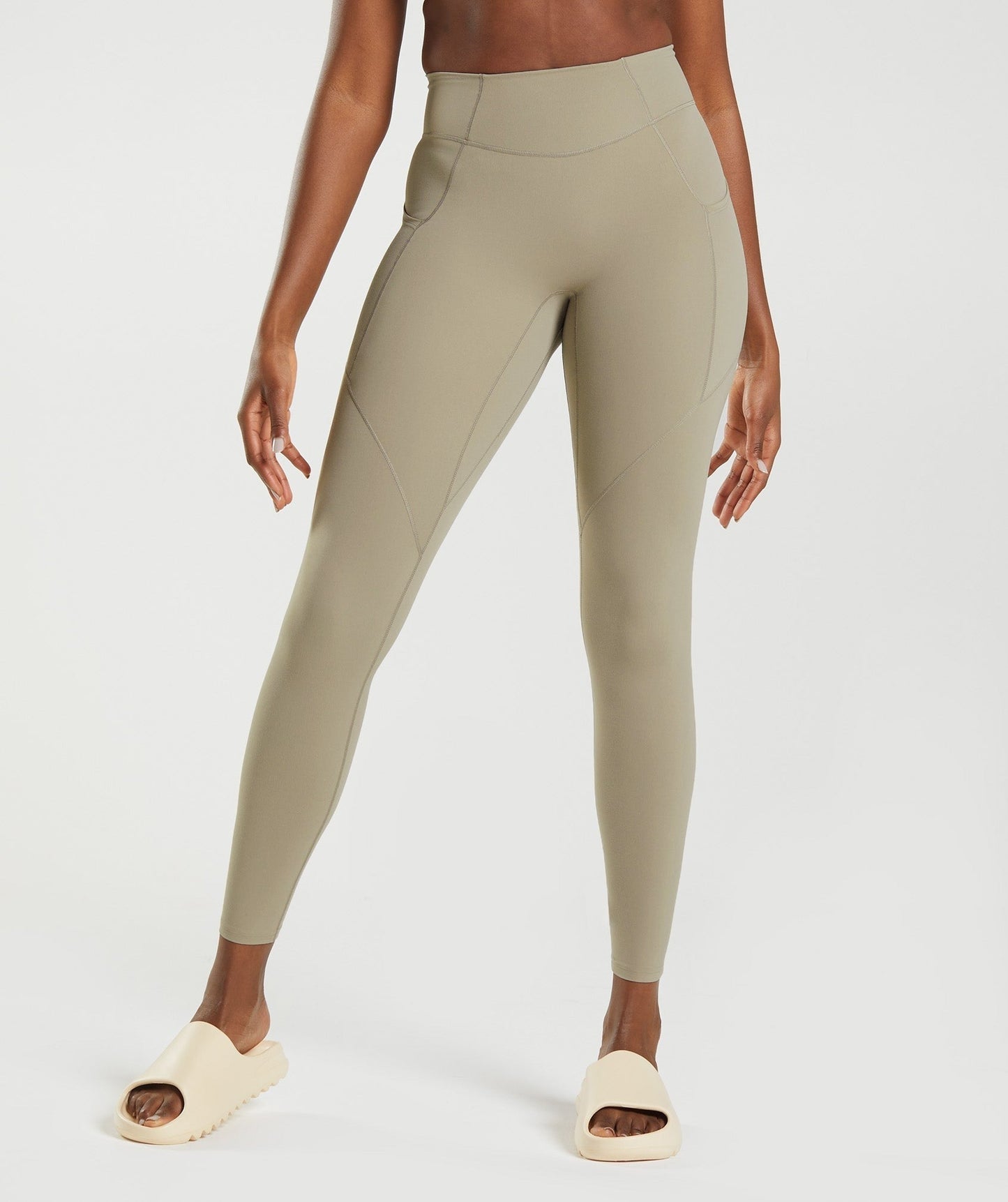 Gymshark Whitney Everyday Pocket Leggings - Cement Brown