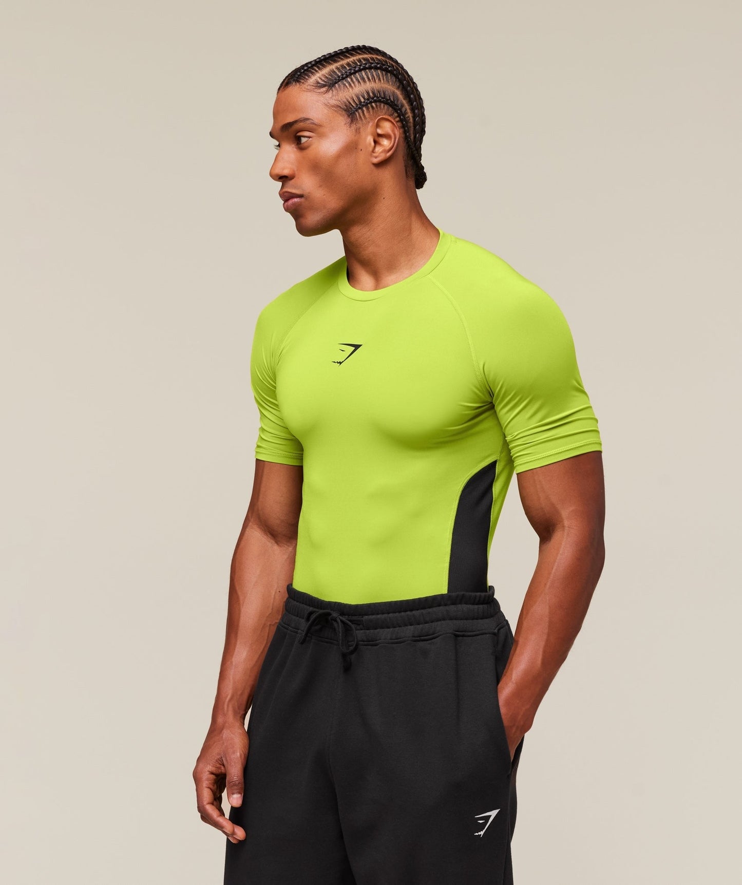 Gymshark Element Baselayer T-Shirt - Zest Green/Black