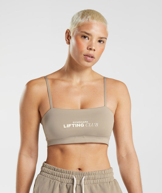 Gymshark Social Club Bandeau - Cement Brown