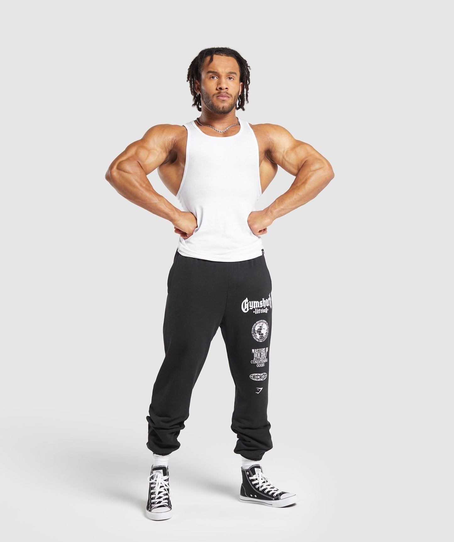 Gymshark Ribbed Tank 3PK - Black/White/Iron Blue