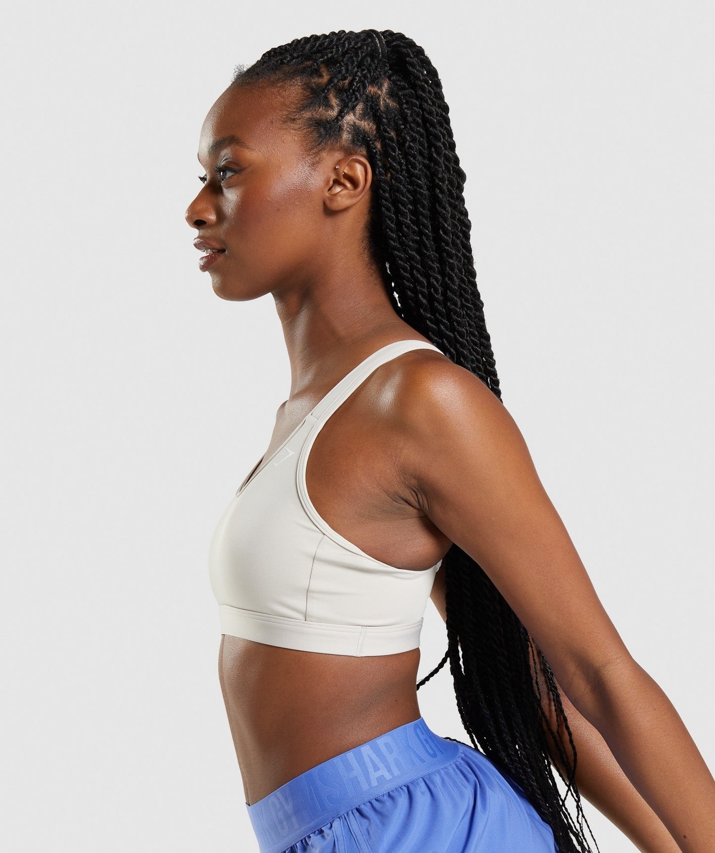 Gymshark Scoop Neck Sports Bra - Pebble Grey
