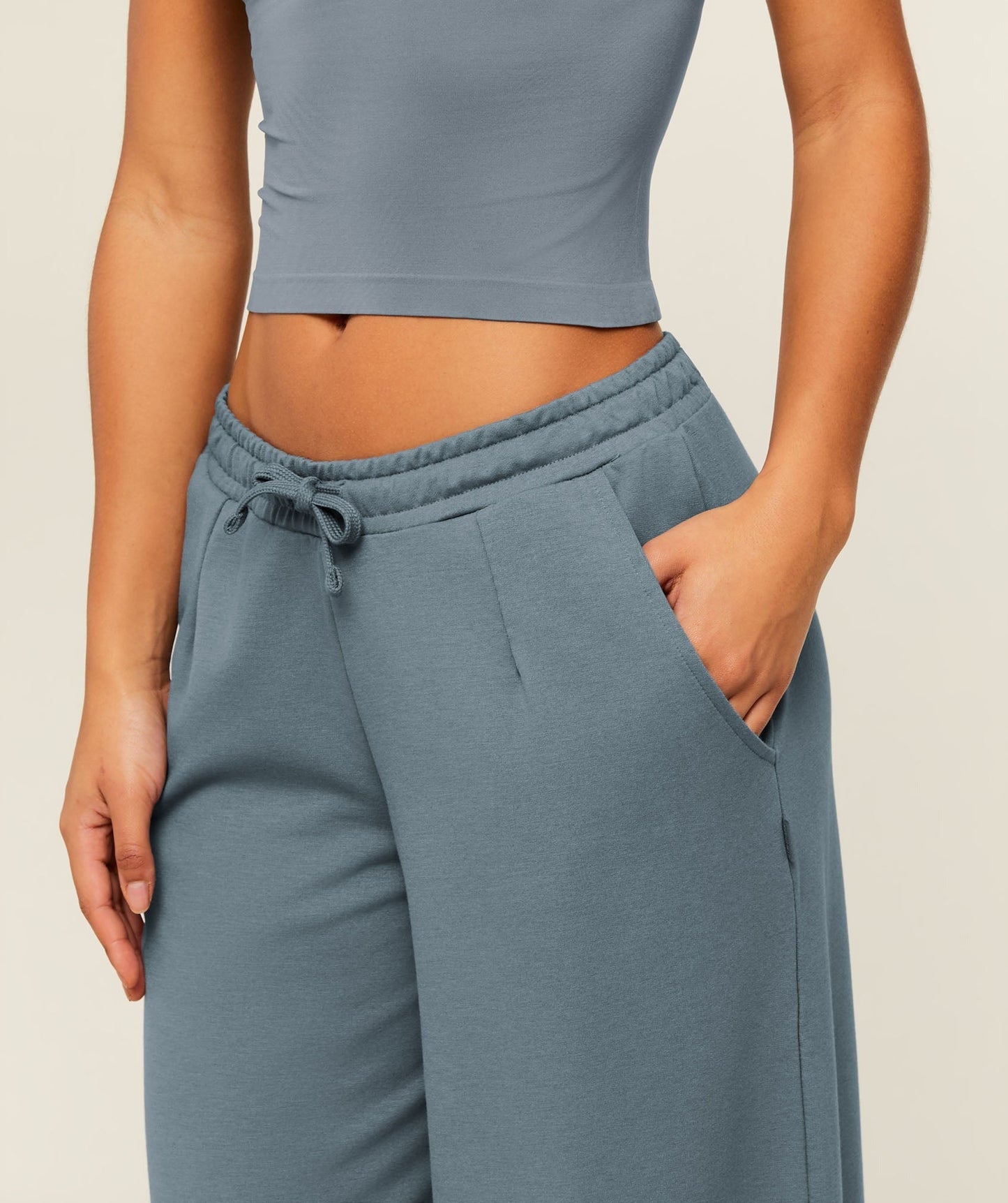 Gymshark Lightweight Wide Leg Pant Tall - Iron Blue