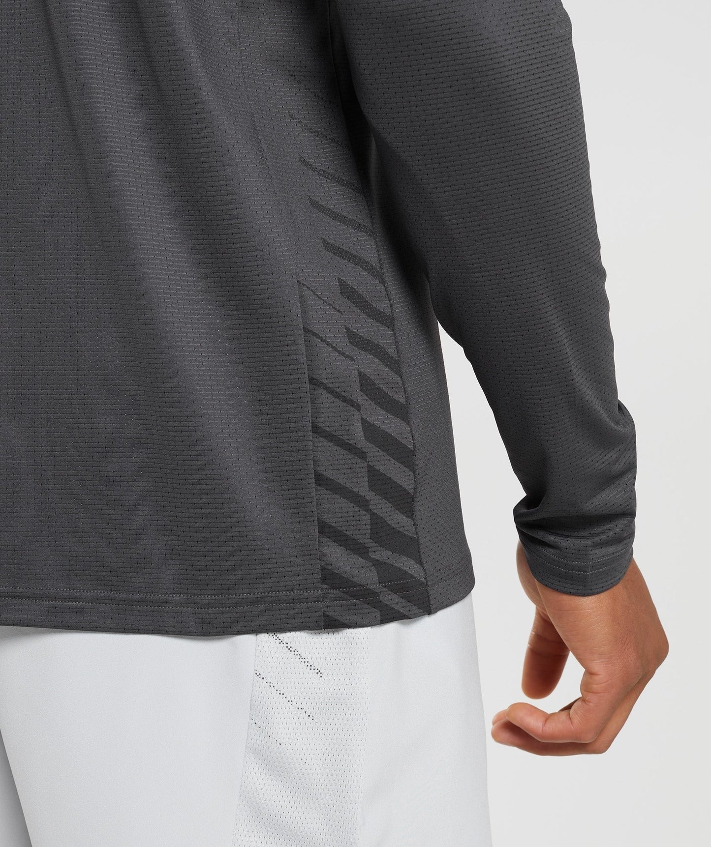 Gymshark Sport Stripe Long Sleeve T-Shirt - Onyx Grey