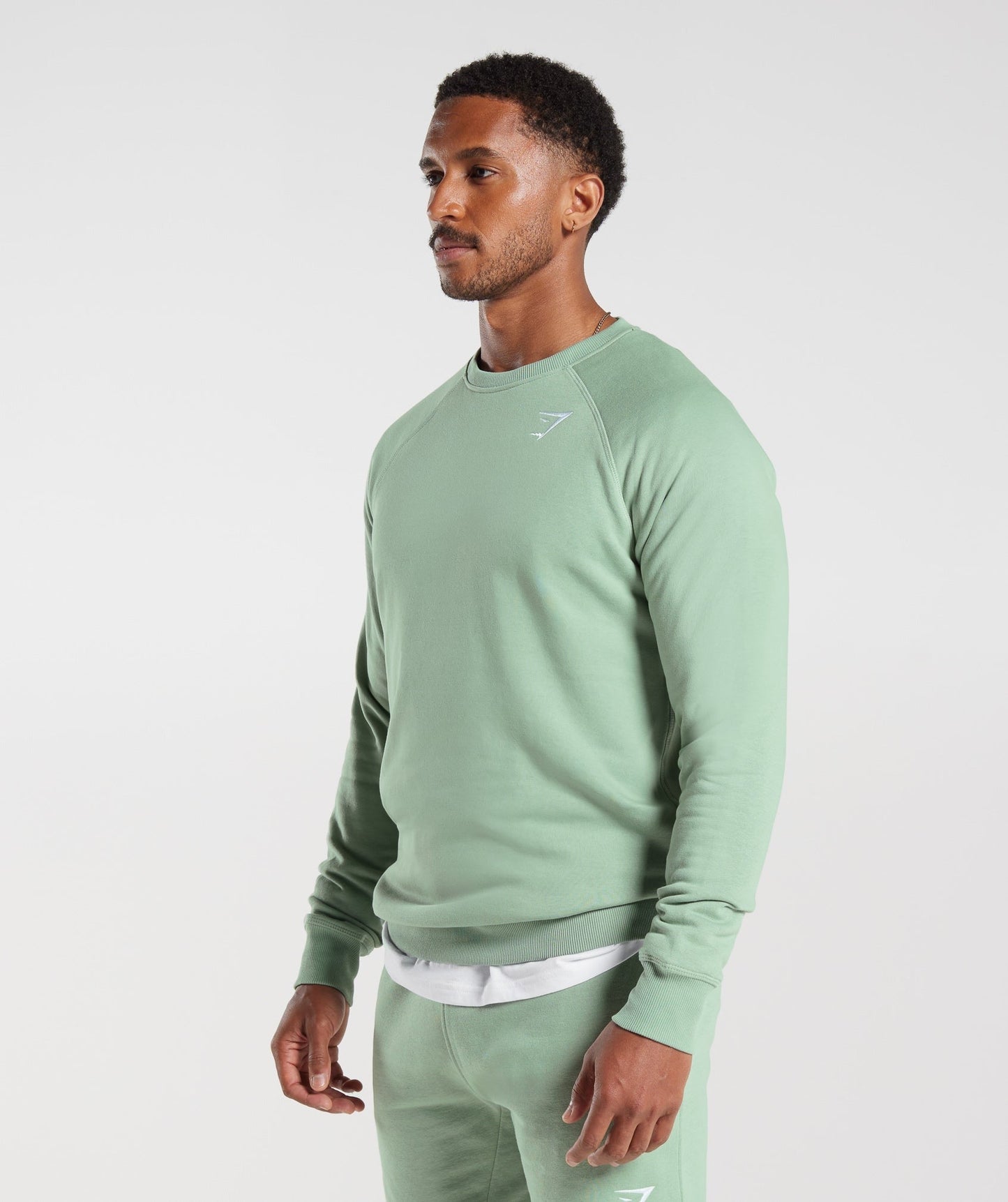 Gymshark Crest Sweatshirt - Desert Sage Green