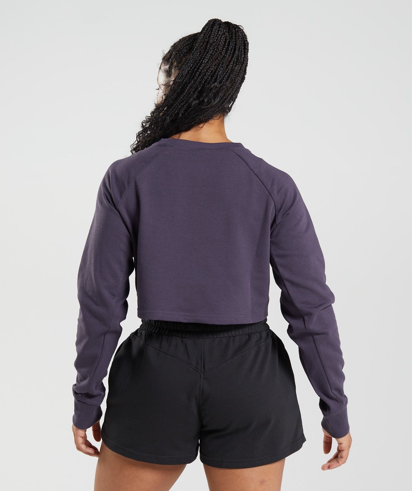 Gymshark Legacy Cropped Sweater - Rich Purple