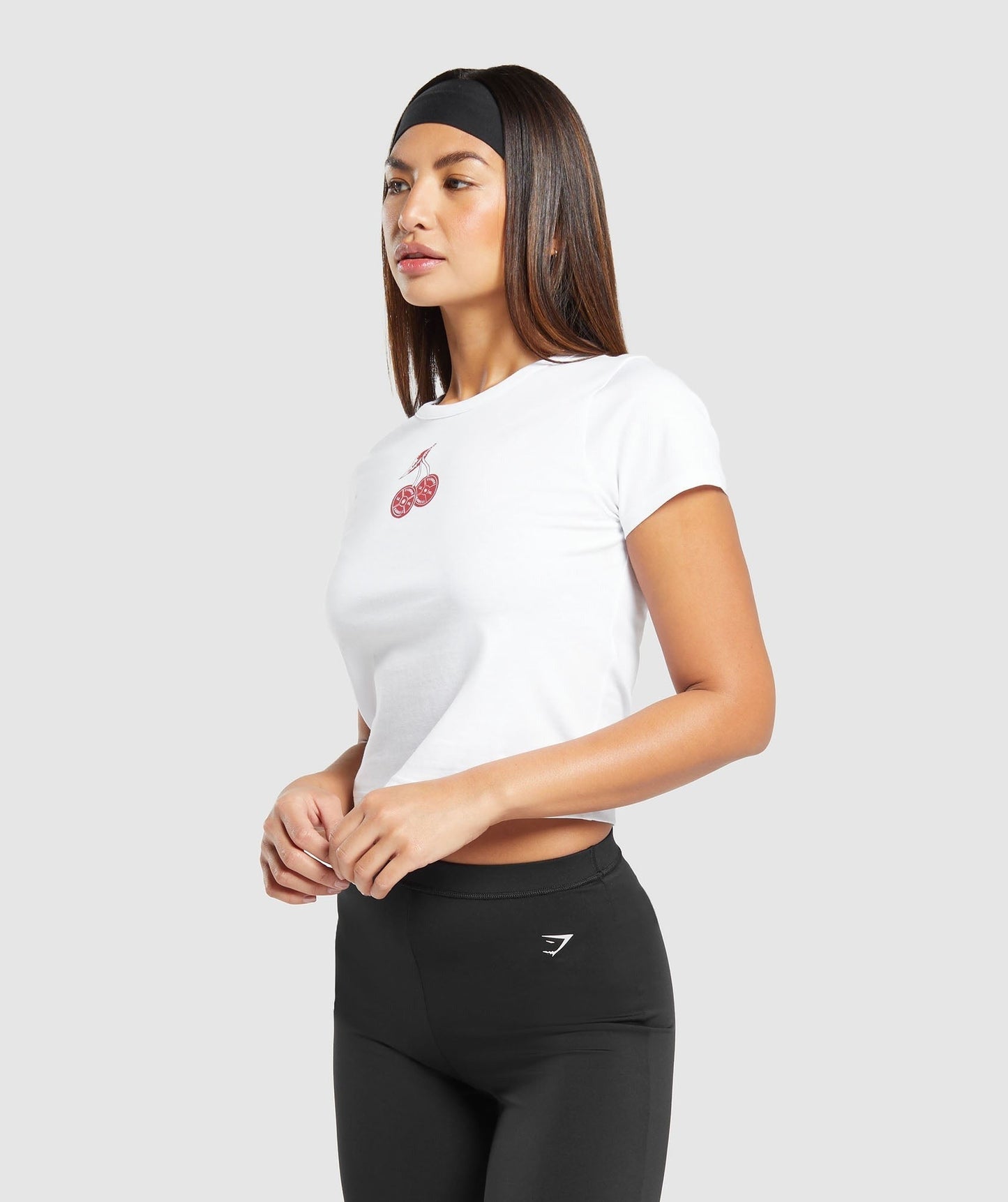 Gymshark Barbell Cherries Baby T-Shirt - White