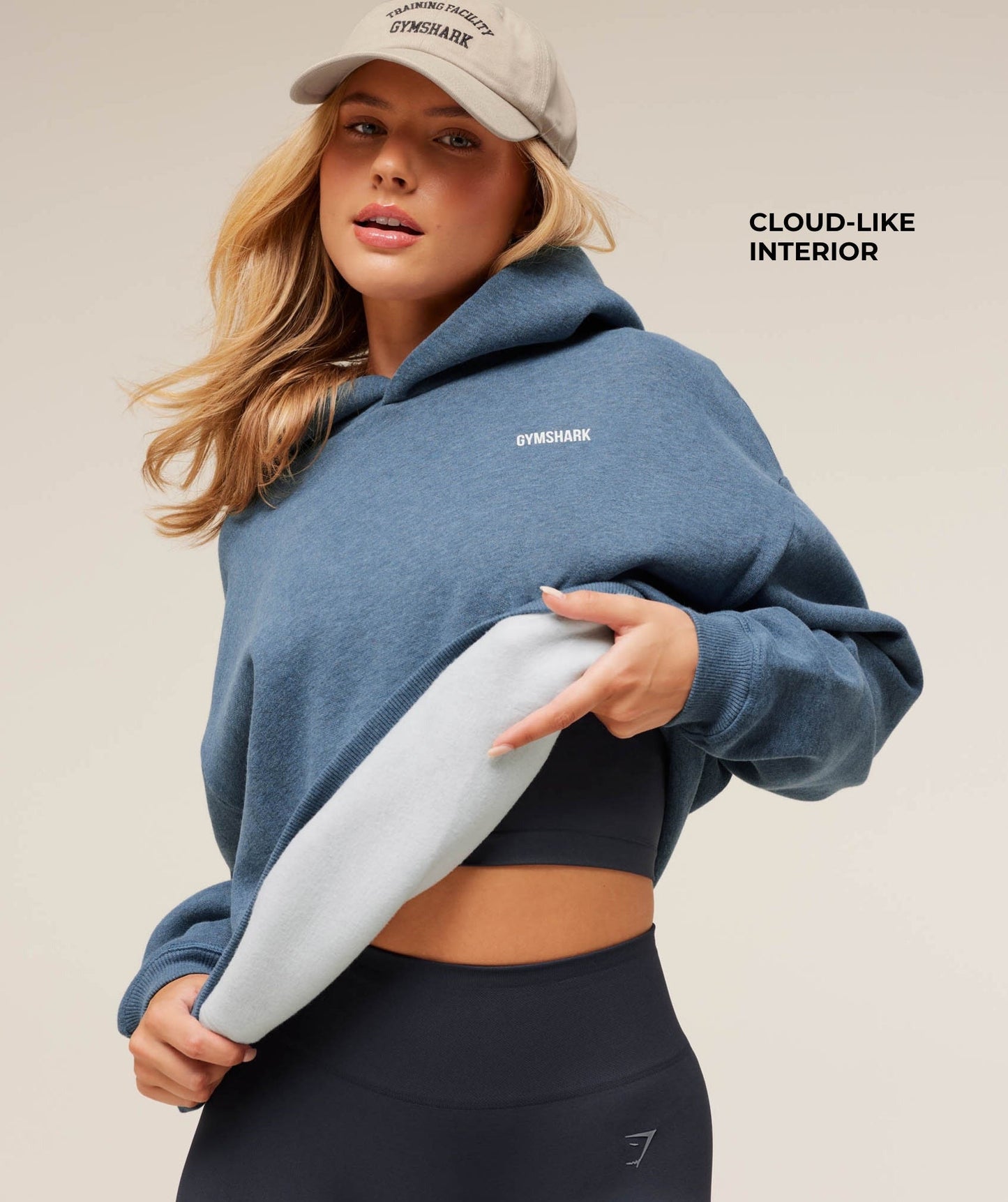 Gymshark Cosy Luxe Hoodie - Compound Blue Marl