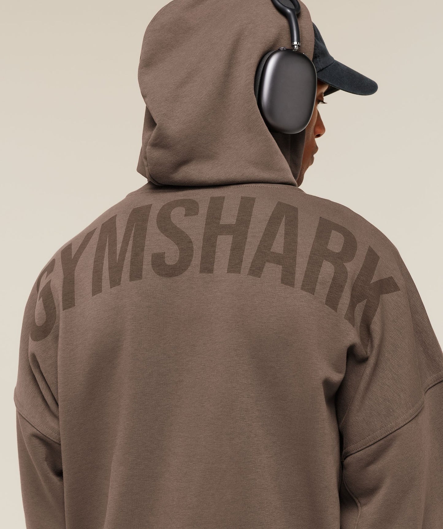 Gymshark Power Zip Up Hoodie - Soft Brown