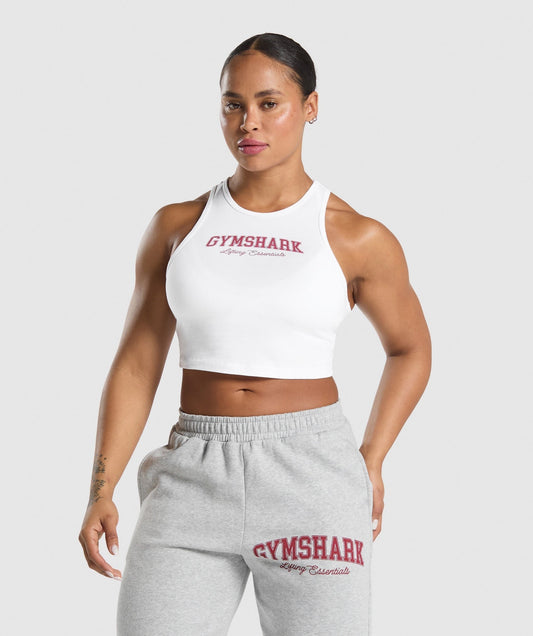 Gymshark Lifting Essentials Graphic Tank - White