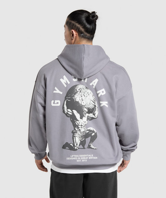 Gymshark Atlas Zip Up Hoodie - Medium Grey