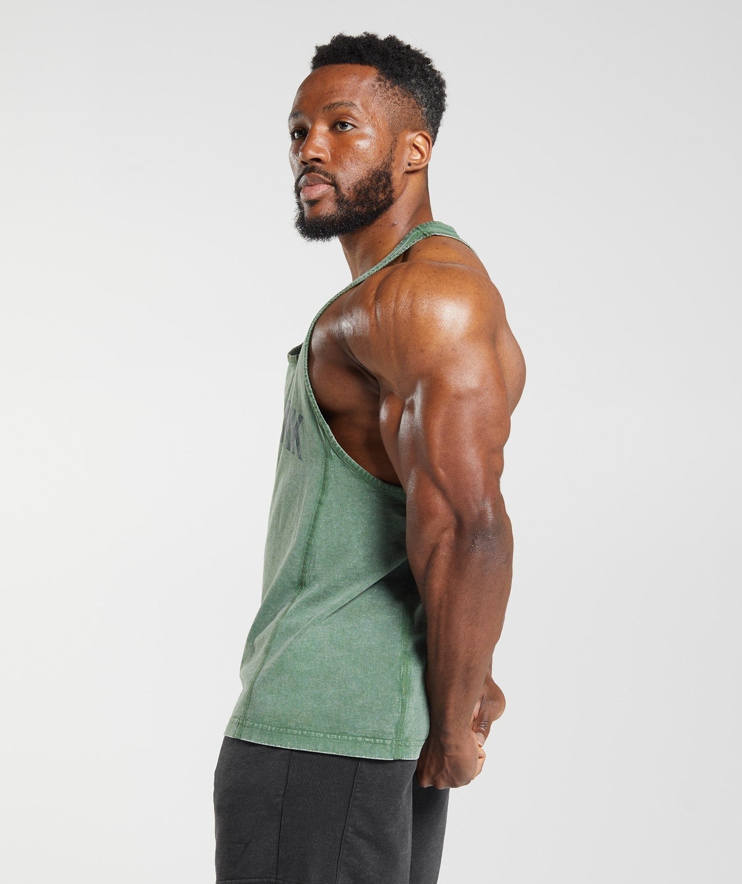 Gymshark Power Washed Stringer - Iguana Green
