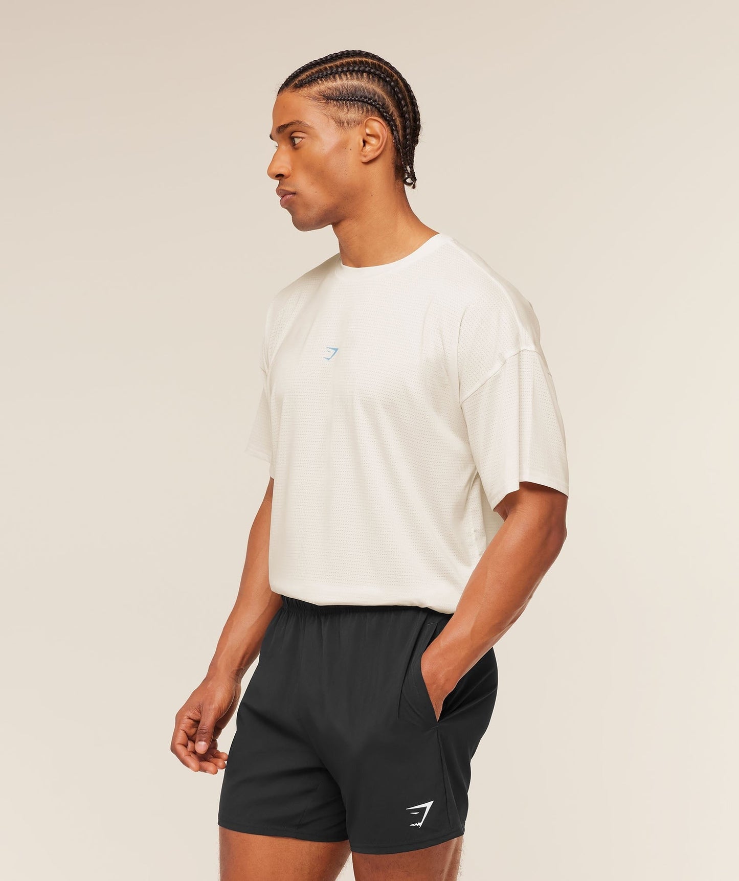 Gymshark GSRC Stencil Graphic T-Shirt - Soft White