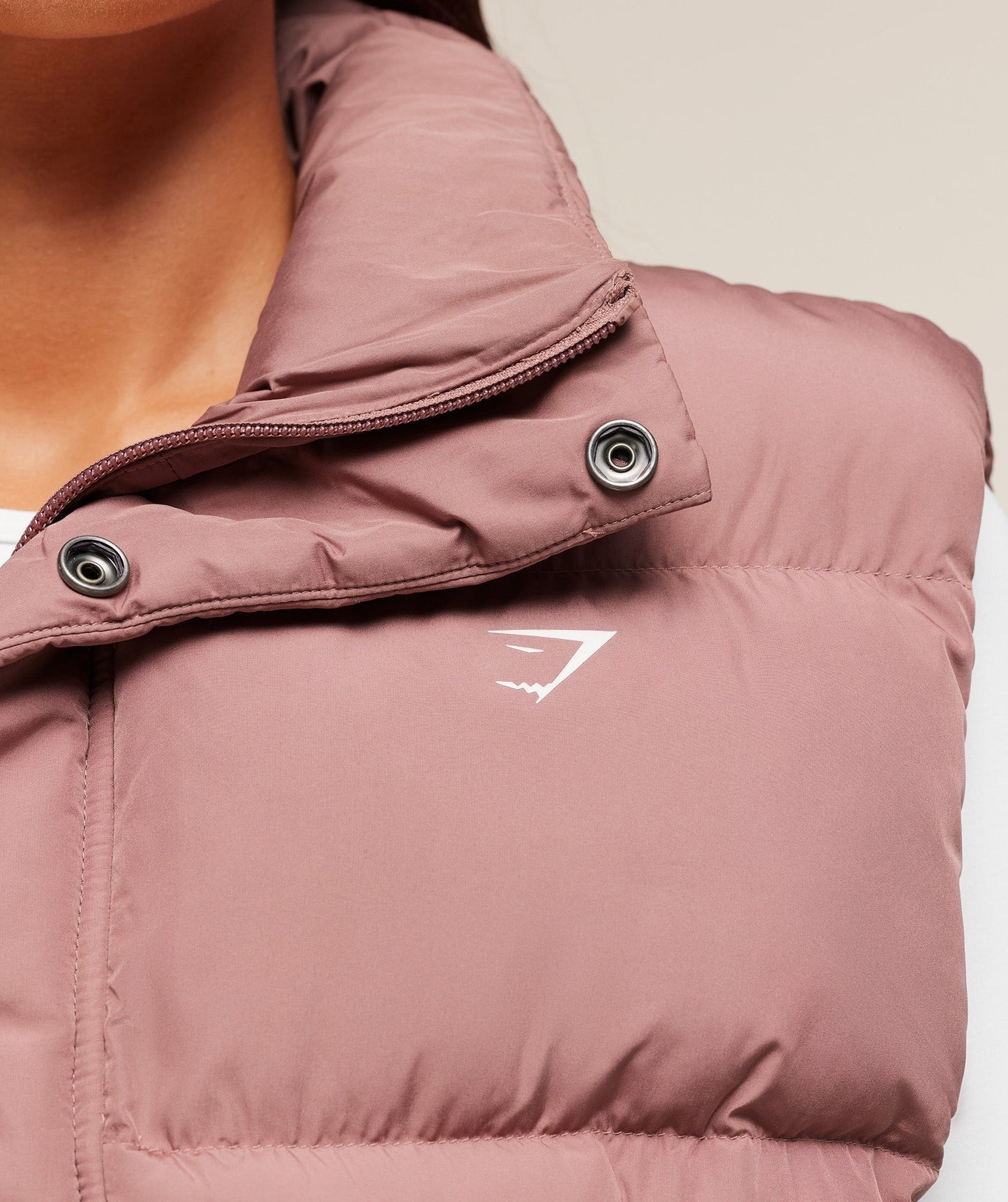 Gymshark Puffer Vest - Brick Brown