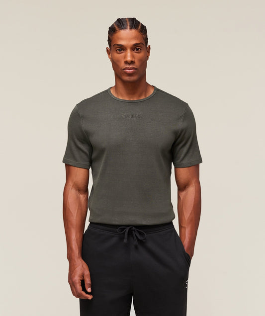 Gymshark Premium Washed Ribbed T-Shirt - Strength Green