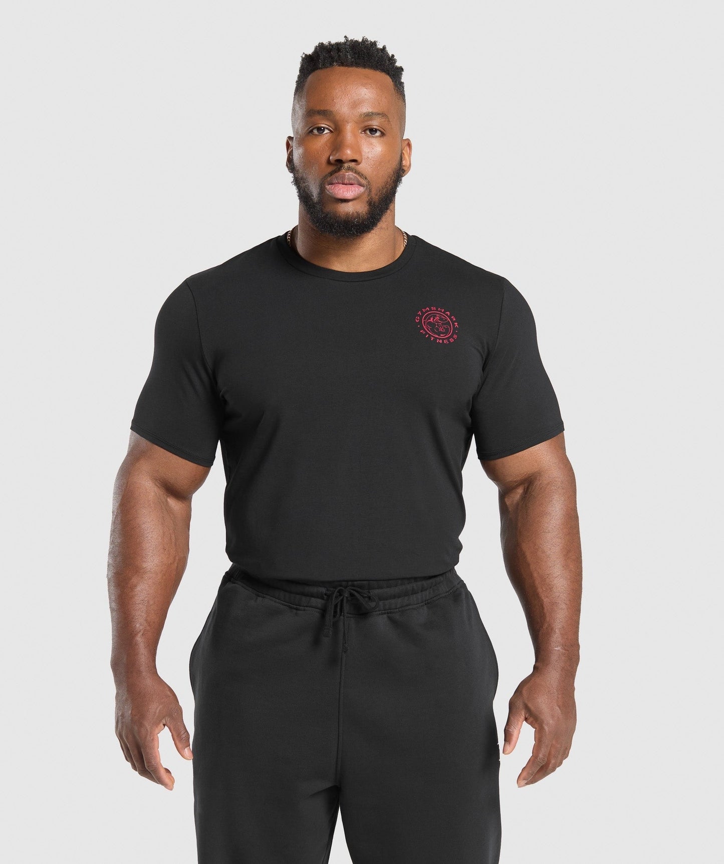 Gymshark Legacy T-Shirt - Black/Conditioning Red