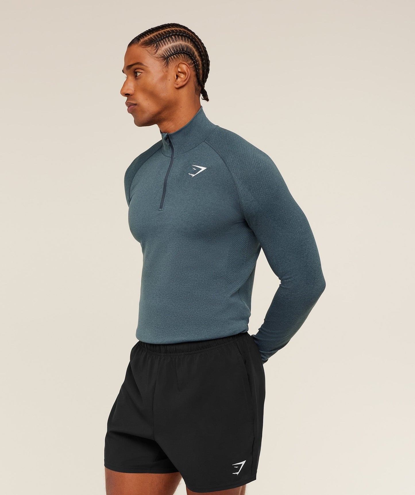 Gymshark Vital 1/4 Zip - Iron Blue / Stealth Blue